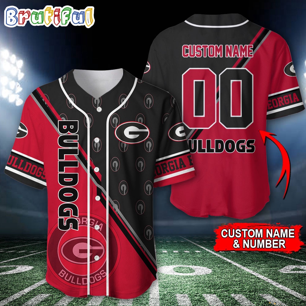 NCAA Georgia Bulldogs Baseball Jersey, Custom Sport Jersey Shirt