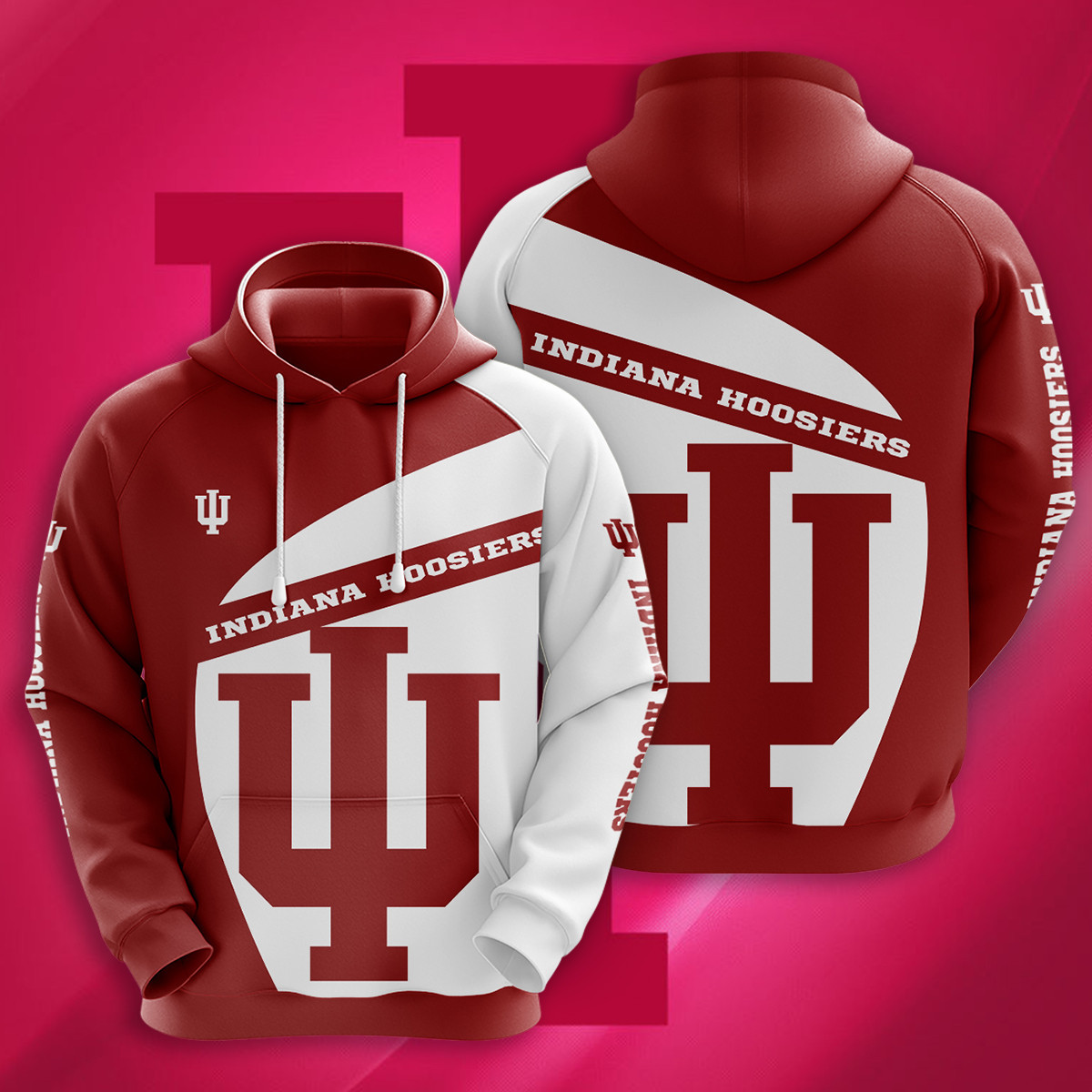NCAA Indiana Hoosiers 3D Hoodie