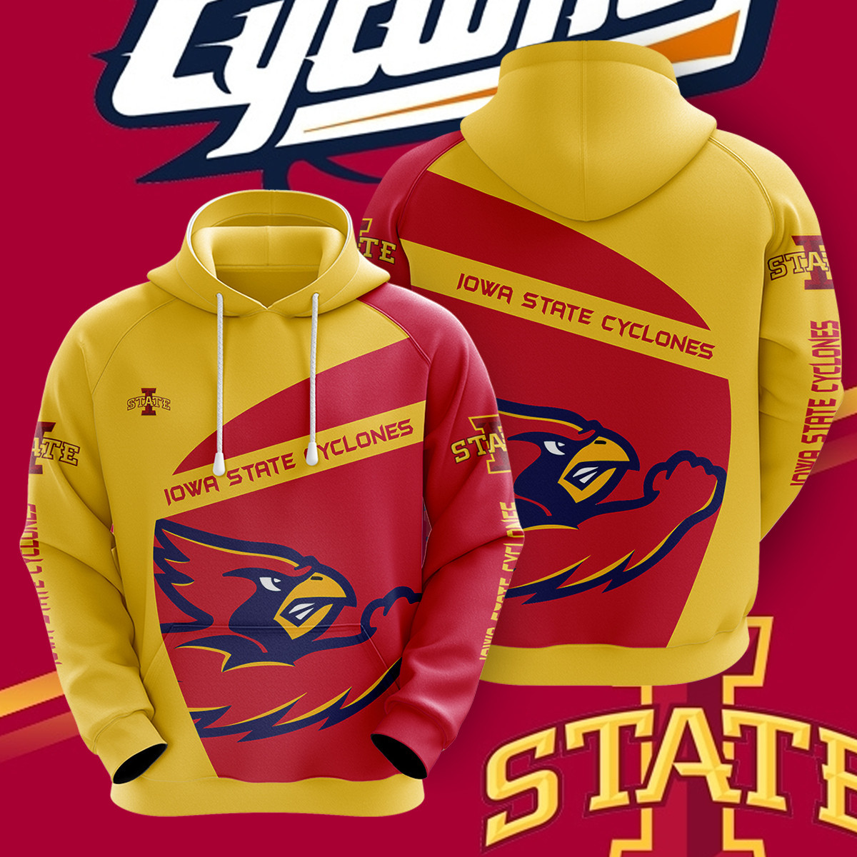NCAA Iowa State Cyclones 3D Hoodie