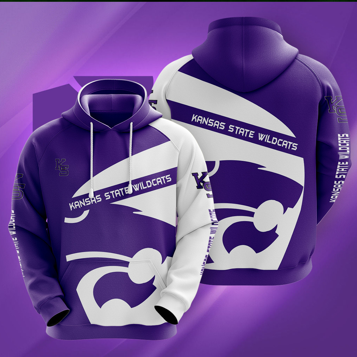 NCAA Kansas State Wildcats 3D Hoodie