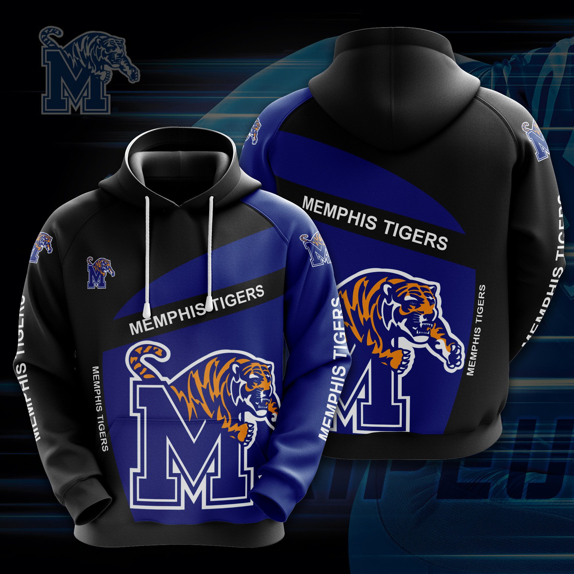 NCAA Memphis Tigers 3D Hoodie