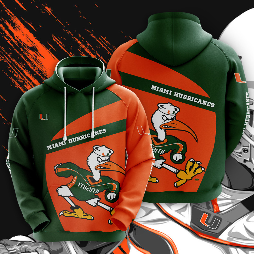 NCAA Miami Hurricanes 3D Hoodie