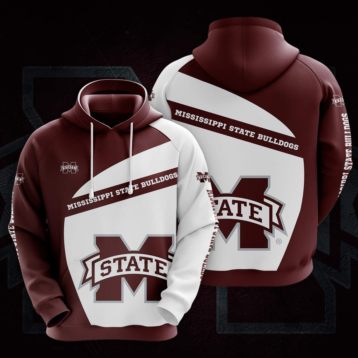 NCAA Mississippi State Bulldogs 3D Hoodie
