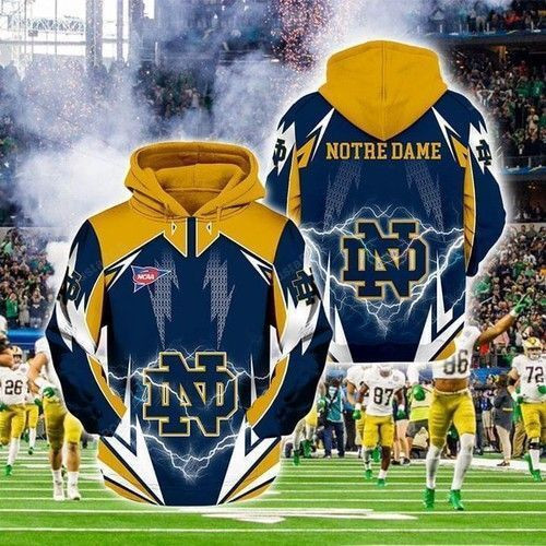 Ncaa Notre Dame Fighting Irish Lightning Hoodie  Zip Hoodie