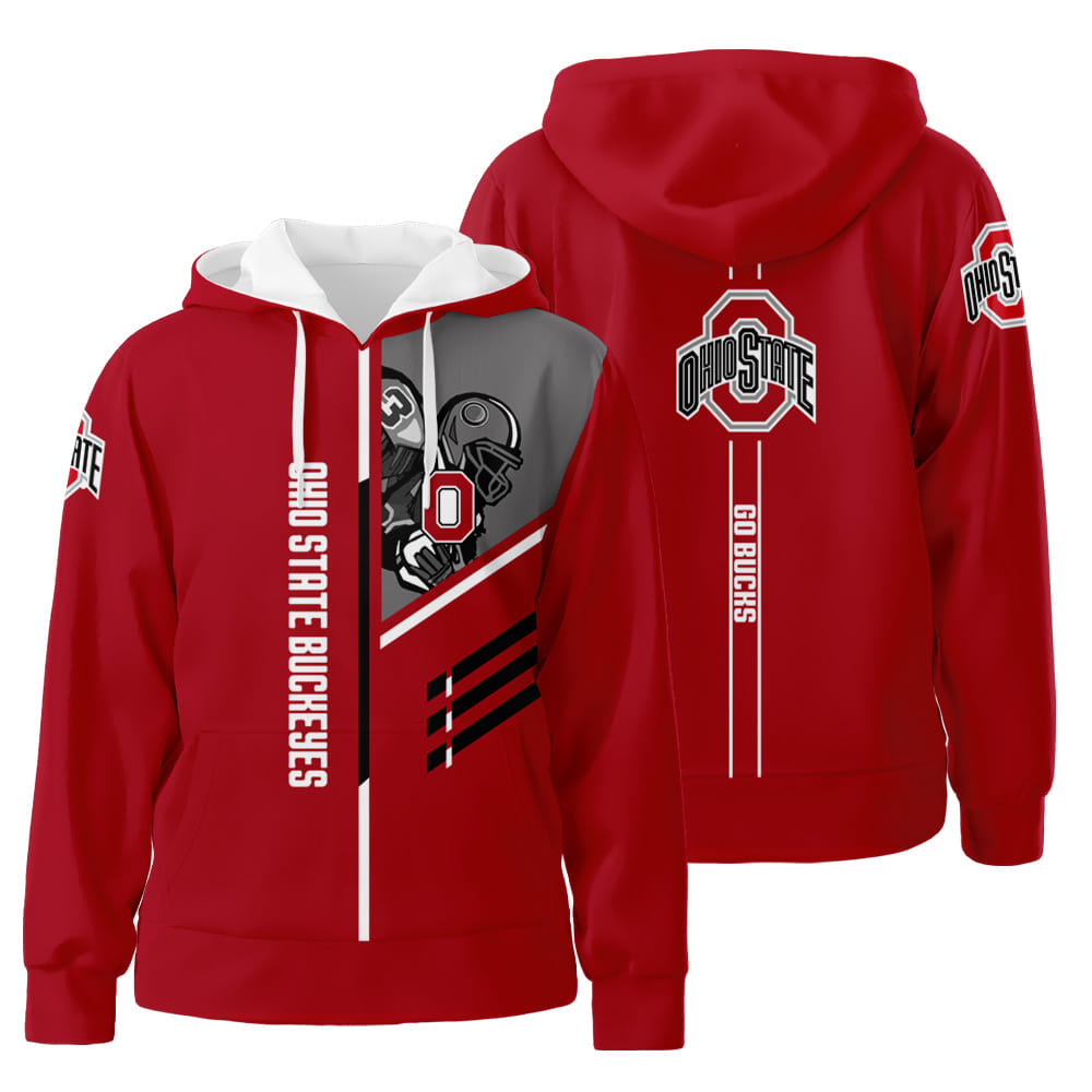 Ncaa Ohio State Buckeyes 3D All Over Print Hoodie, Zip-Up Hoodie Style 60 Gift For Sport Music Fans