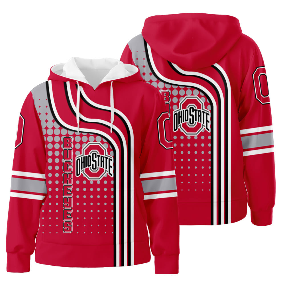 NCAA Ohio State Buckeyes 3D All Over Print Hoodie Zip-Up Hoodie Version 59
