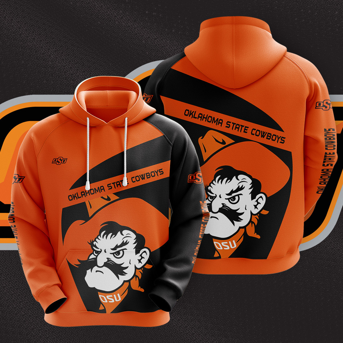 NCAA Oklahoma State Cowboys 3D Hoodie