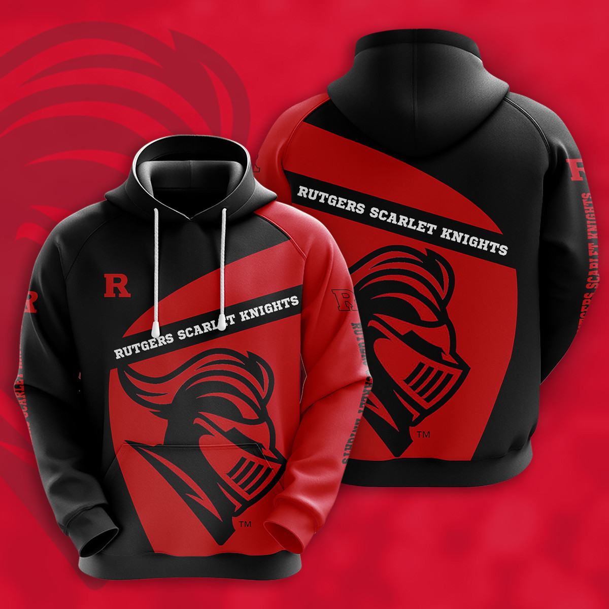 NCAA Rutgers Scarlet Knights 3D Hoodie