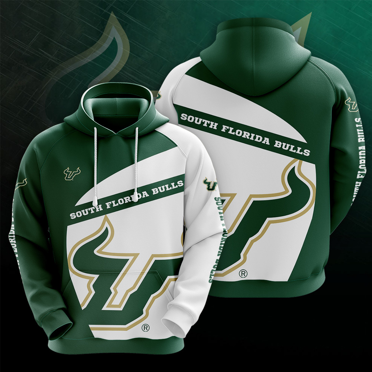 NCAA South Florida Bulls 3D Hoodie