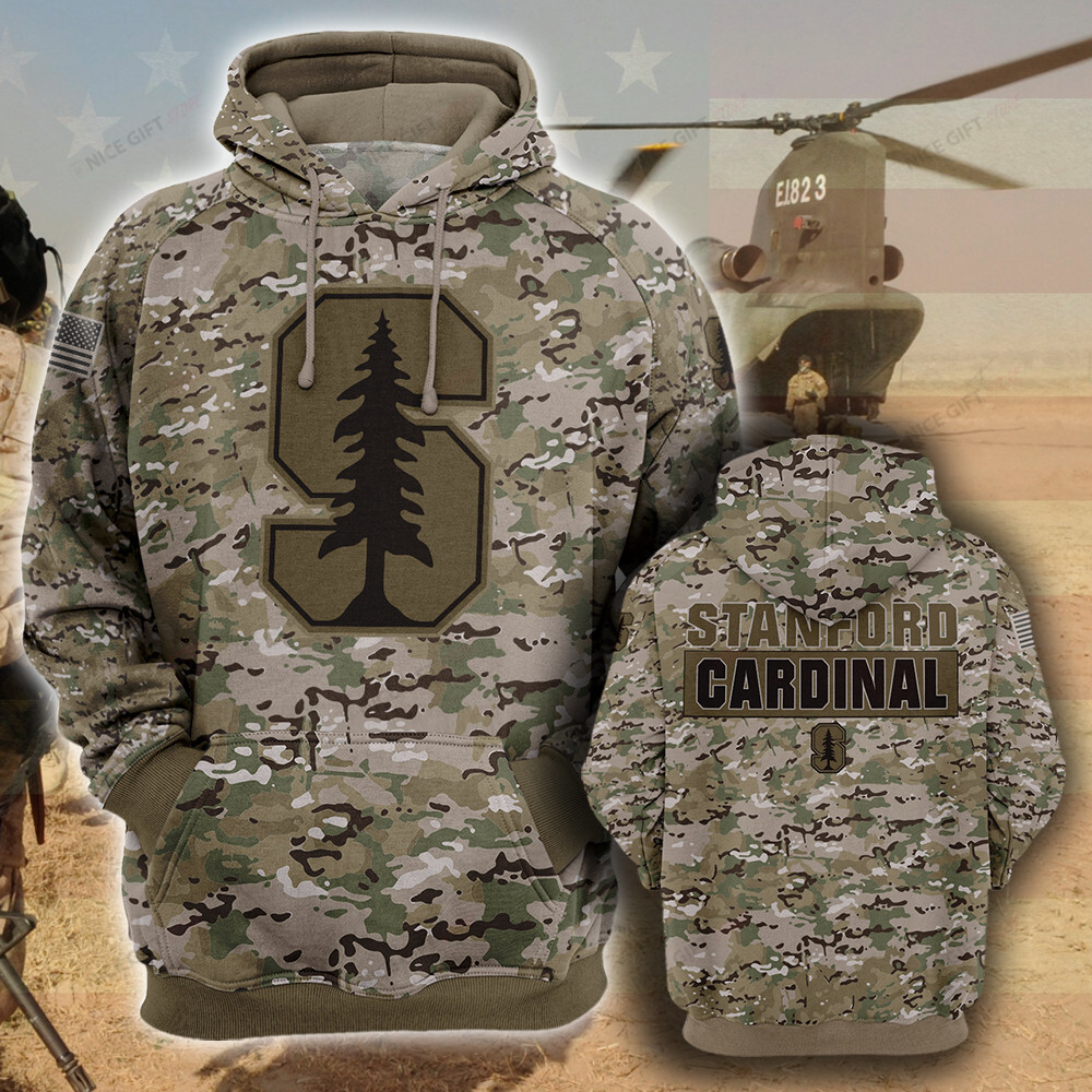 NCAA Stanford Cardinal Camouflage 3D Hoodie MTD2T2