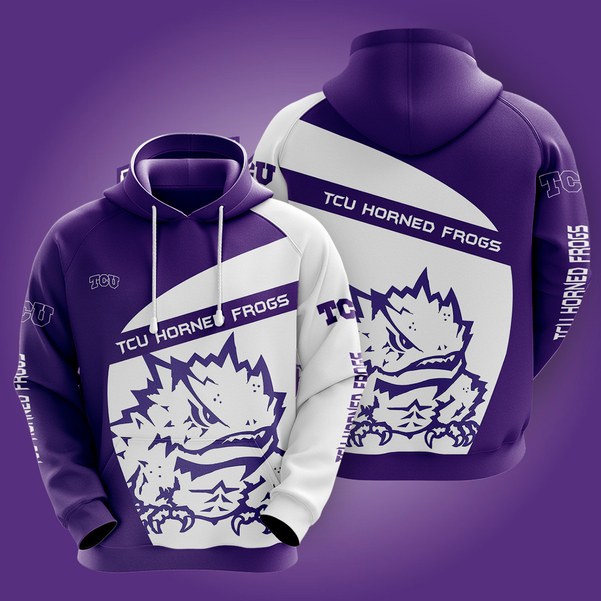 NCAA TCU Horned Frogs 3D Hoodie