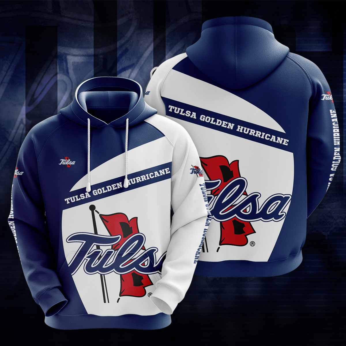 NCAA Tulsa Golden Hurricane 3D Hoodie