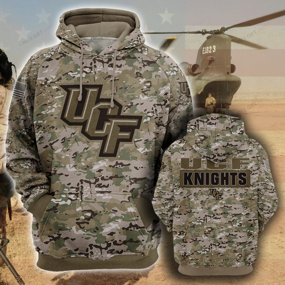 NCAA UCF Knights Camouflage 3D Hoodie MTD2T2