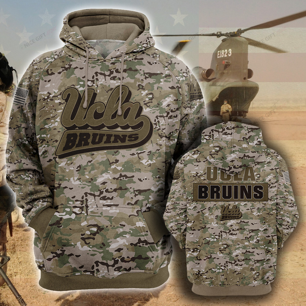 NCAA UCLA Bruins Camouflage 3D Hoodie MTD2T2