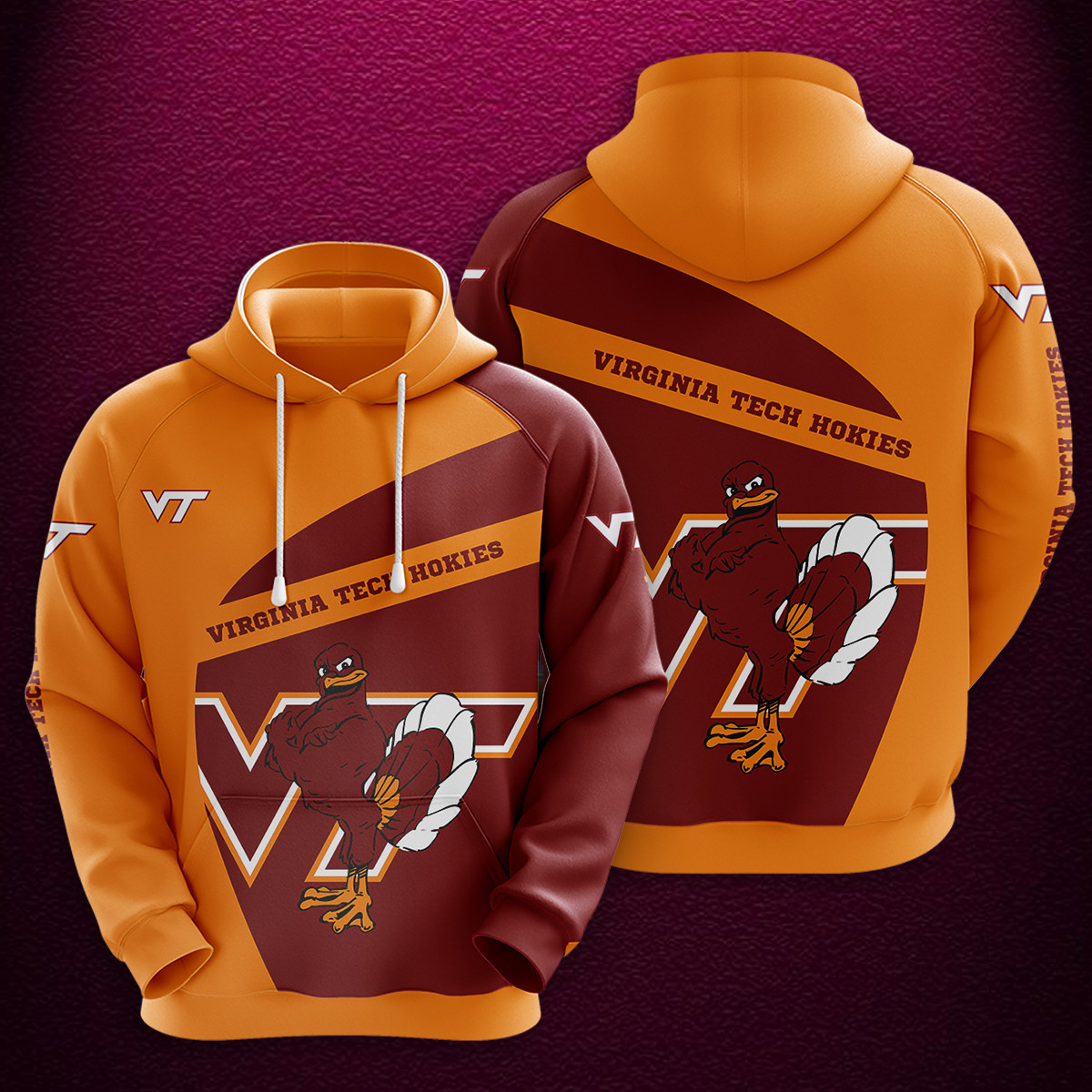 NCAA Virginia Tech Hokies 3D Hoodie