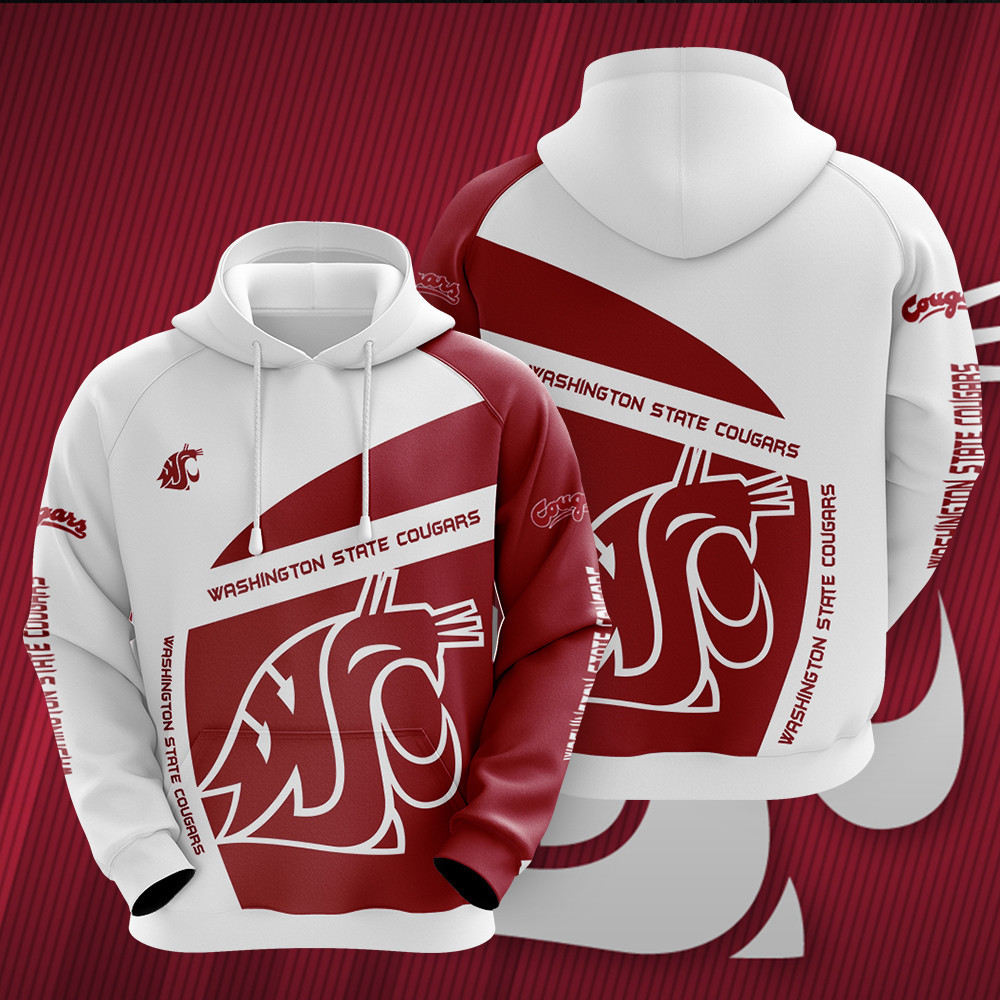 NCAA Washington State Cougars 3D Hoodie