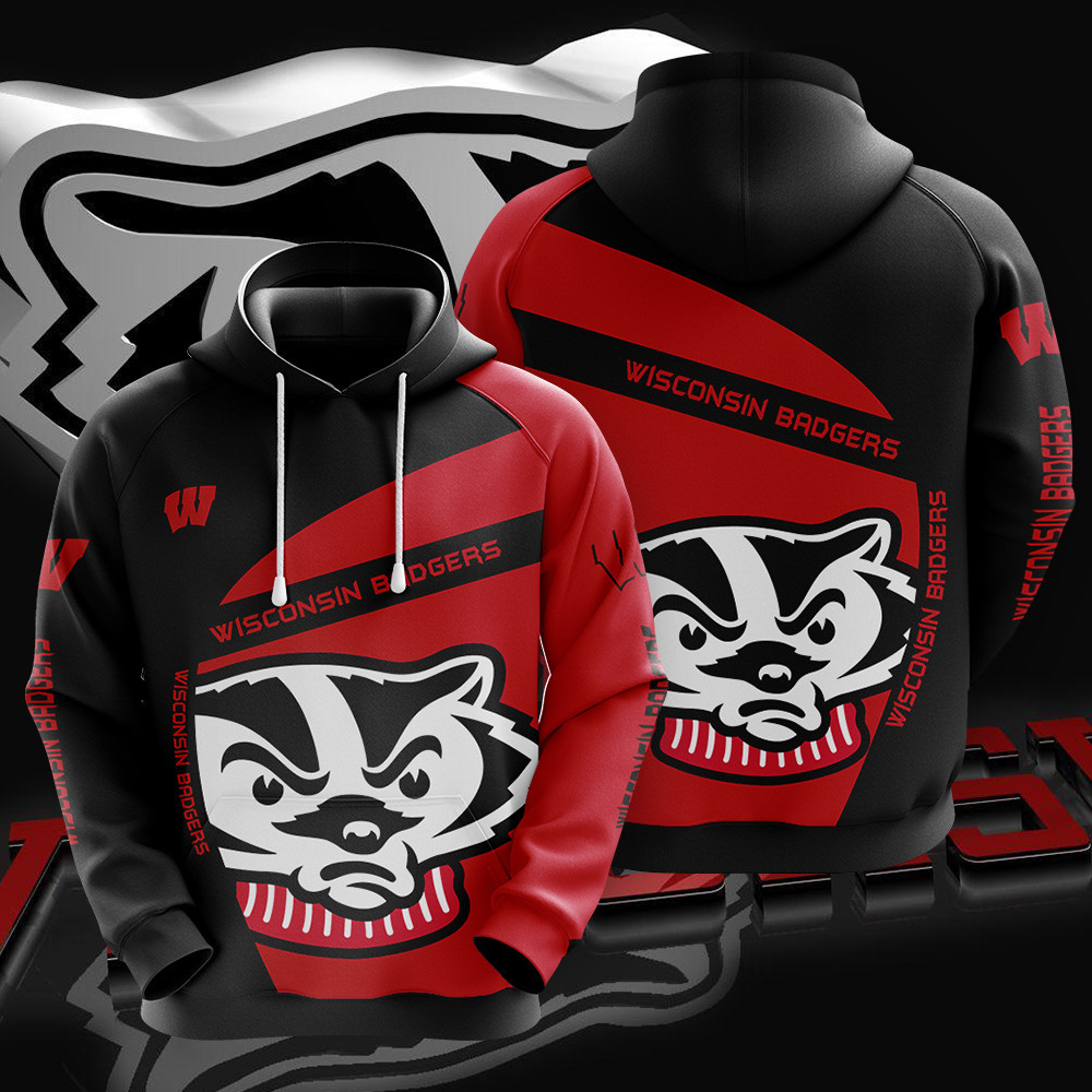 NCAA Wisconsin Badgers 3D Hoodie