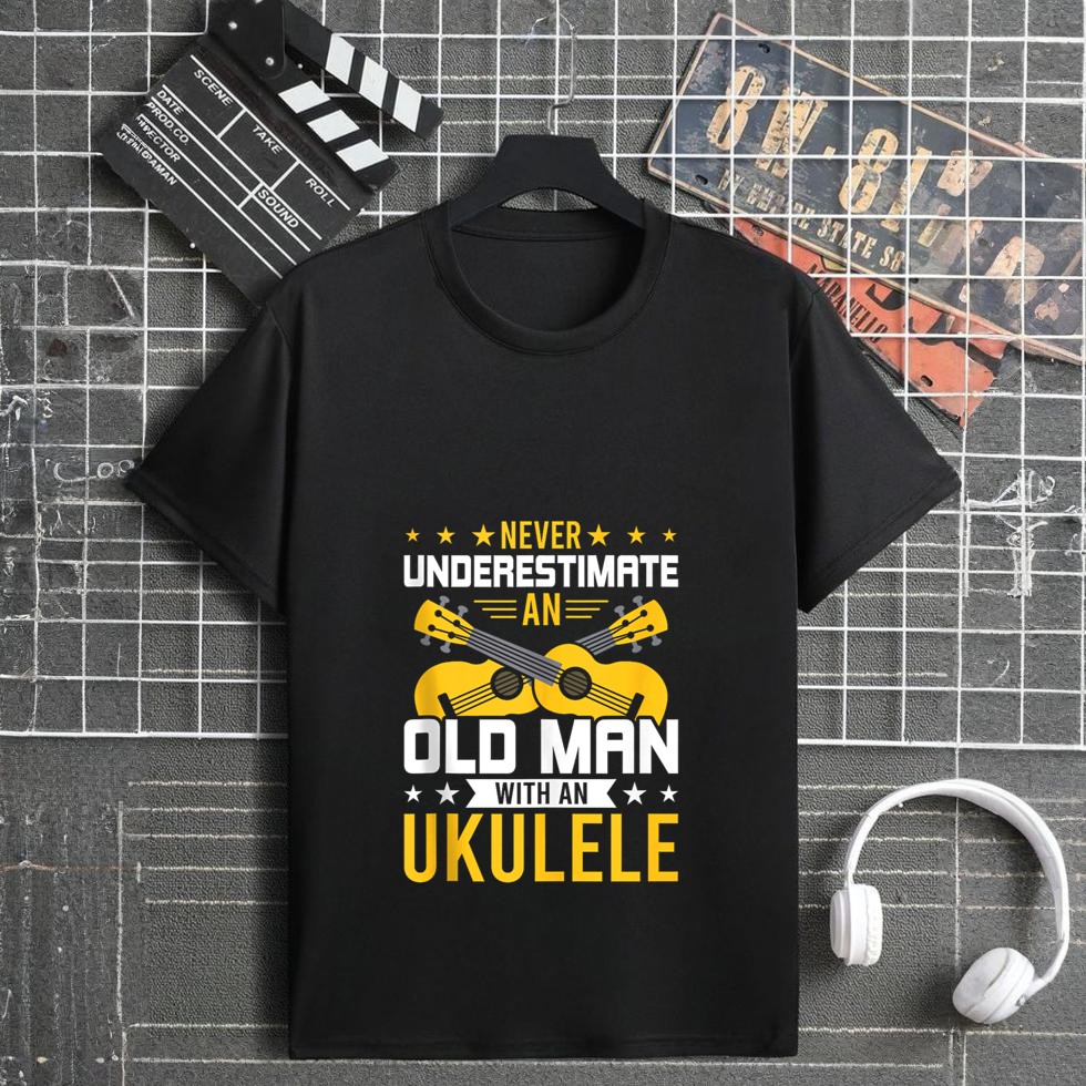 Never Underestimate an Old Man with an Ukulele Tank Top T-Shirt