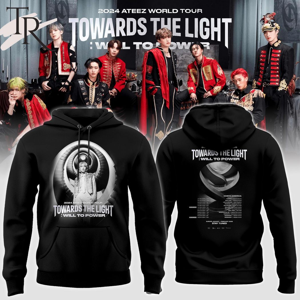New 2025 2024 ATEEZ World Tour Toward The Light Will To Power Custom Hoodie V8