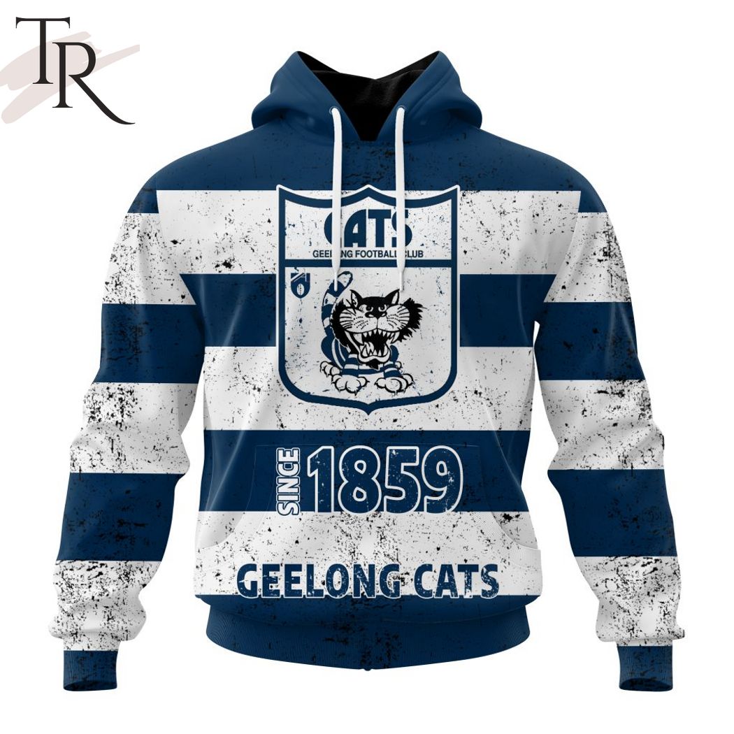 New 2025 AFL Geelong Cats Special Retro Heritage Design Custom Hoodie