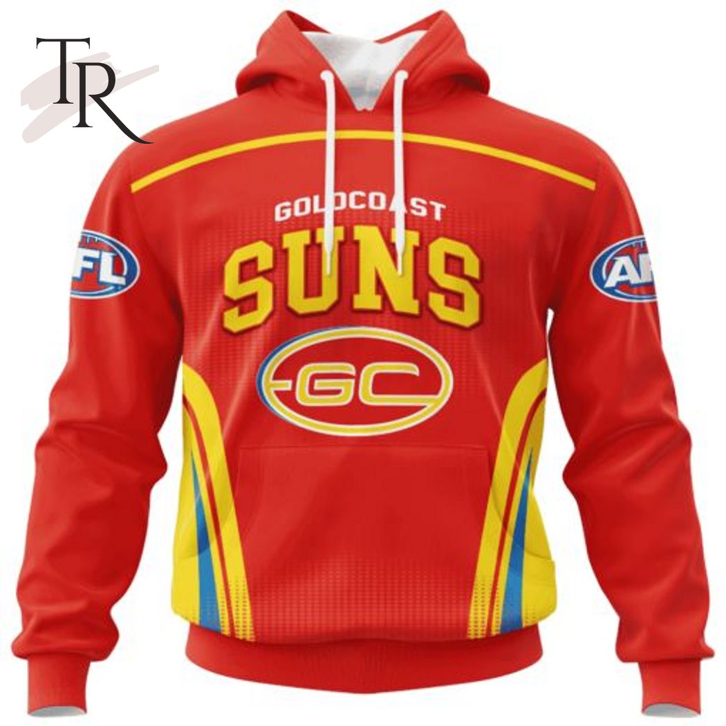 New 2025 AFL Gold Coast Suns Special Sideline Design Custom Hoodie