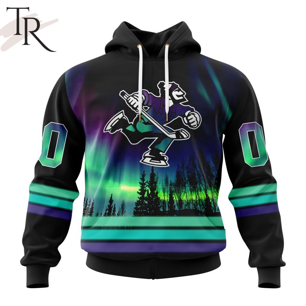 New 2025 AHL Abbotsford Canucks Special Design With Northern Lights Custom Hoodie