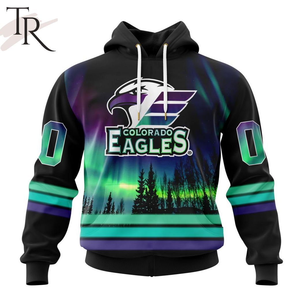 New 2025 AHL Colorado Eagles Special Design With Northern Lights Custom Hoodie