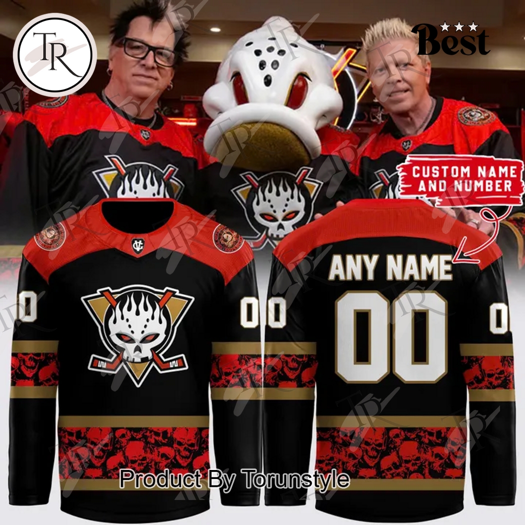 New 2025 Anaheim Ducks x The Offspring 2025 Name Custom Hockey Jersey Fan Gift - All Over Printed