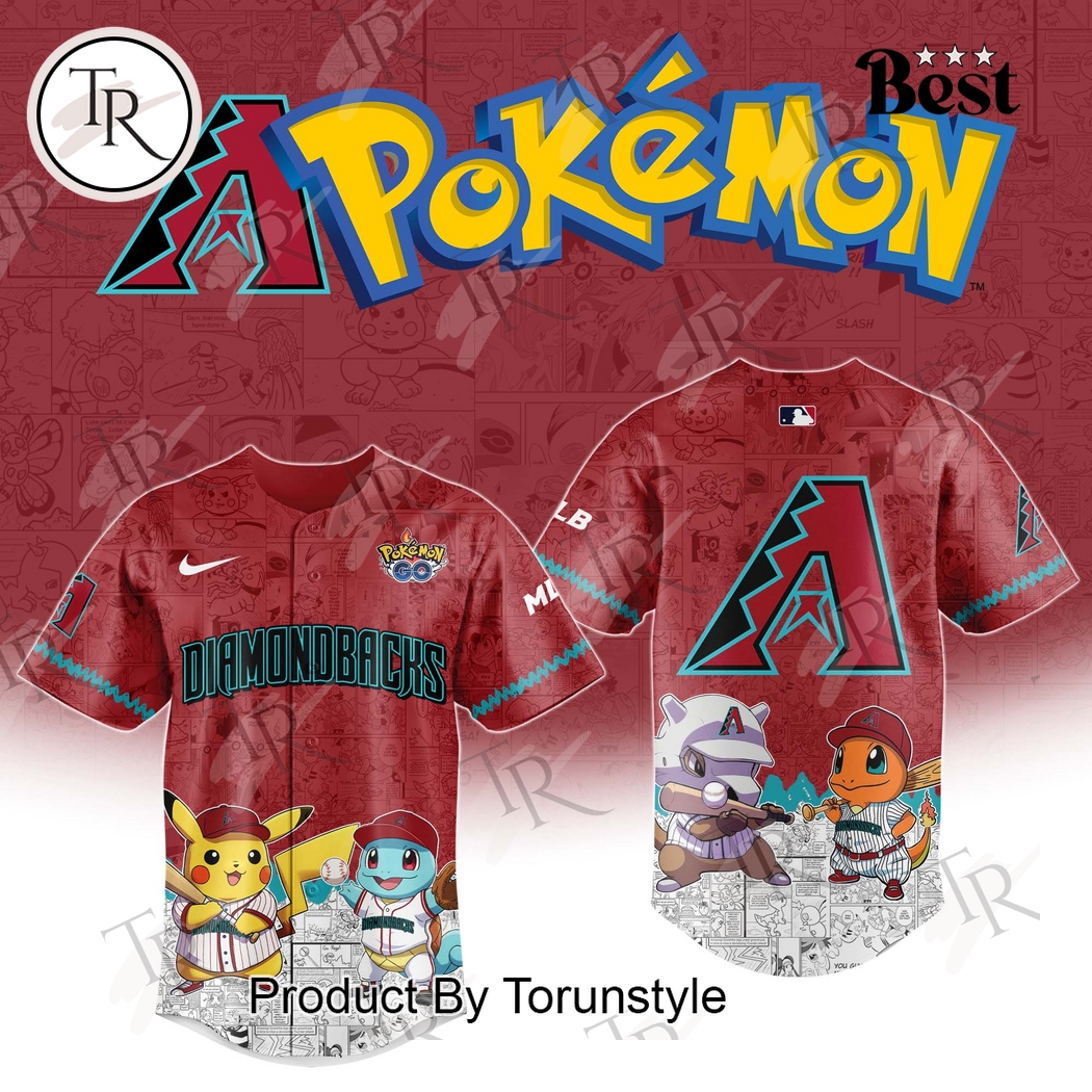 New 2025 Arizona Diamondbacks Pokemon Go Special Baseball Custom Jersey Fan Gift