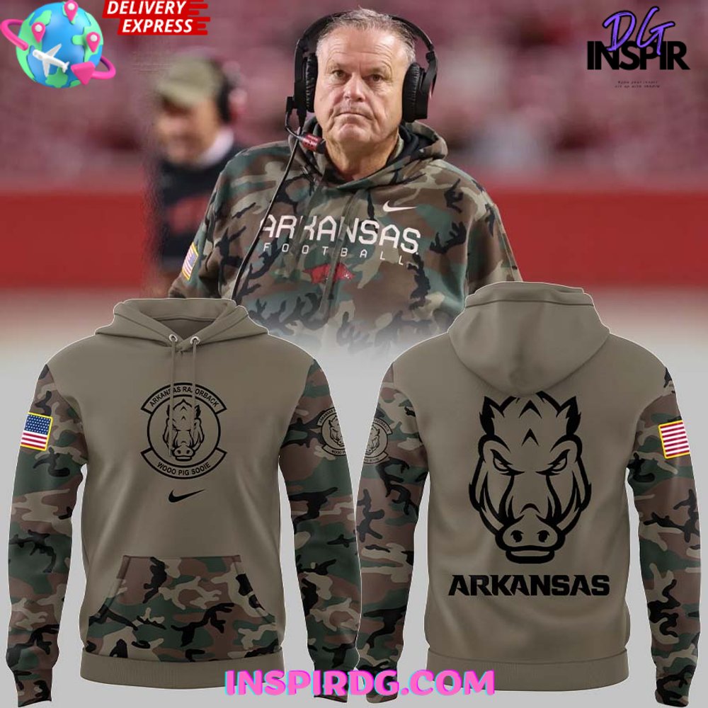 New 2025 Arkansas Razorback Wood Pig Sooie Special Camo Custom Hoodie