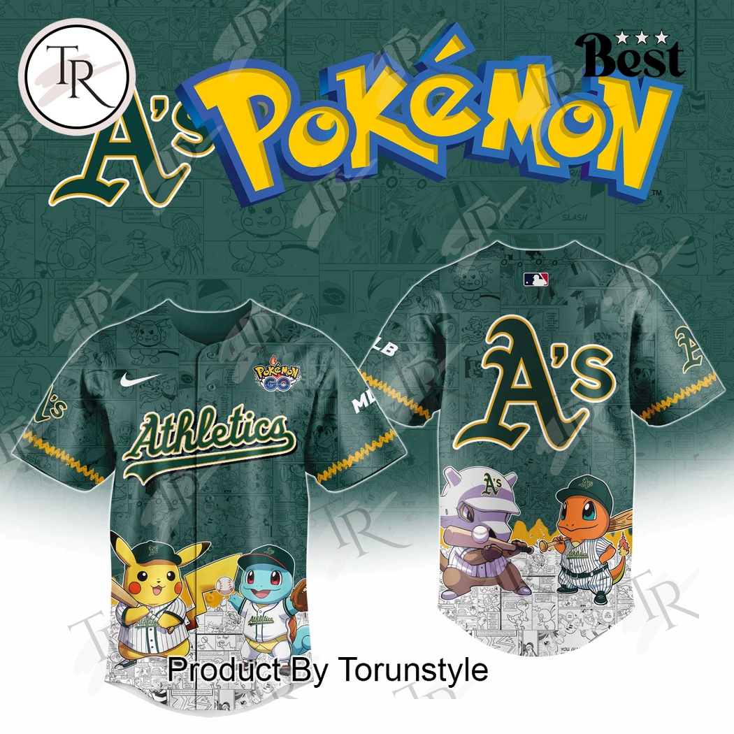 New 2025 Athletics Pokemon Go Special Baseball Custom Jersey Fan Gift
