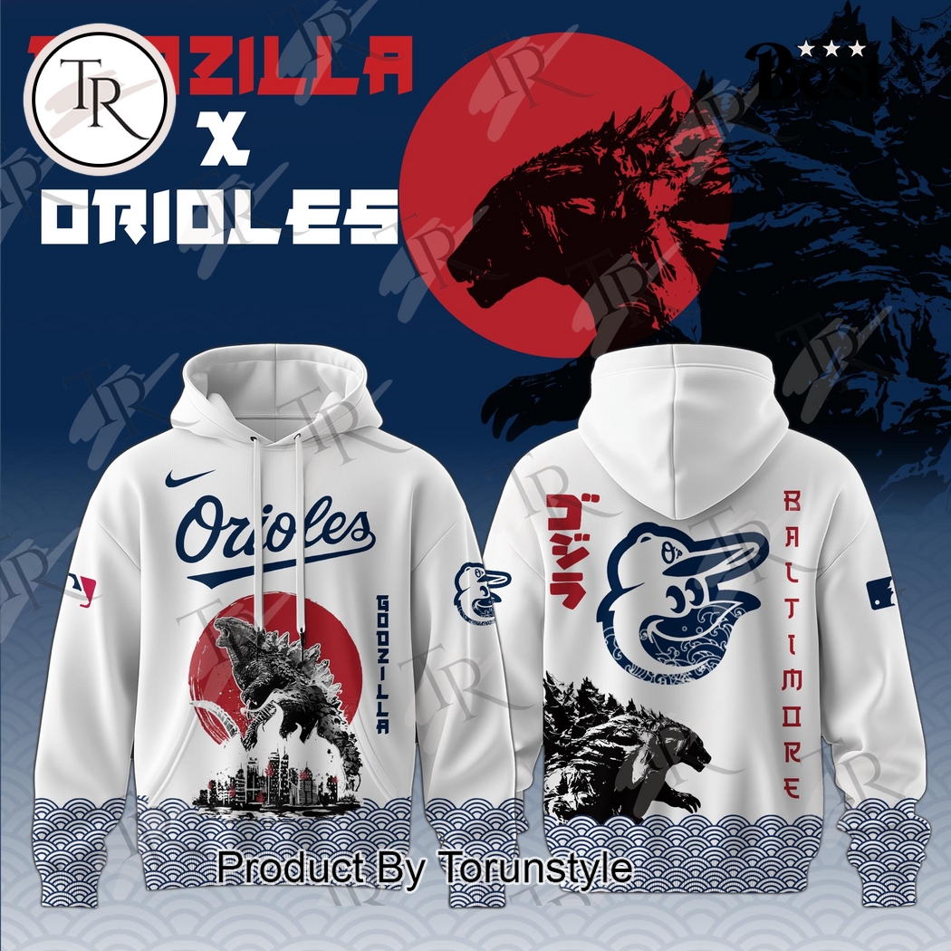 New 2025 Baltimore Orioles 2025 Godzilla Custom Hoodie