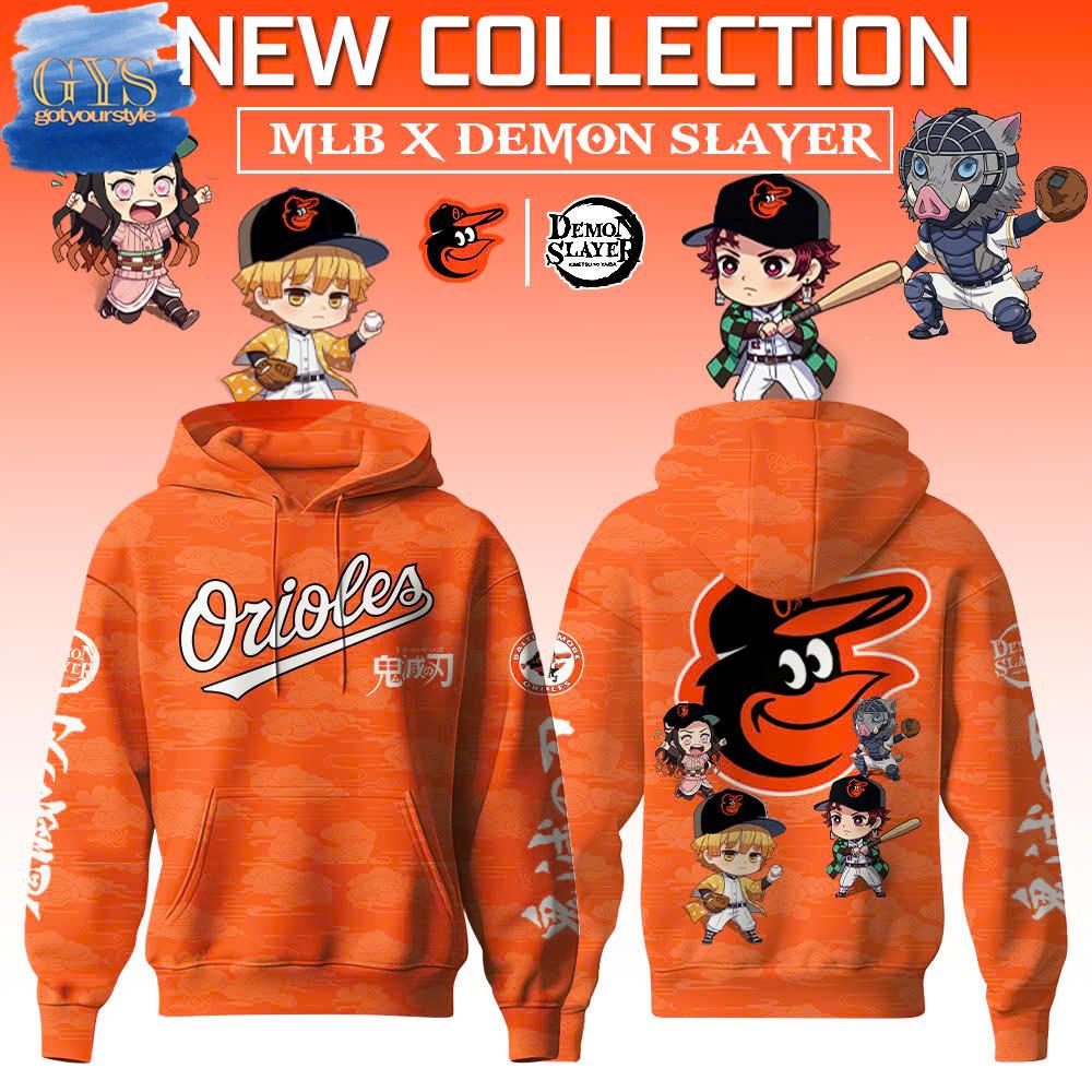 New 2025 Baltimore Orioles MLB x Demon Slayer Special Custom Hoodie 2025