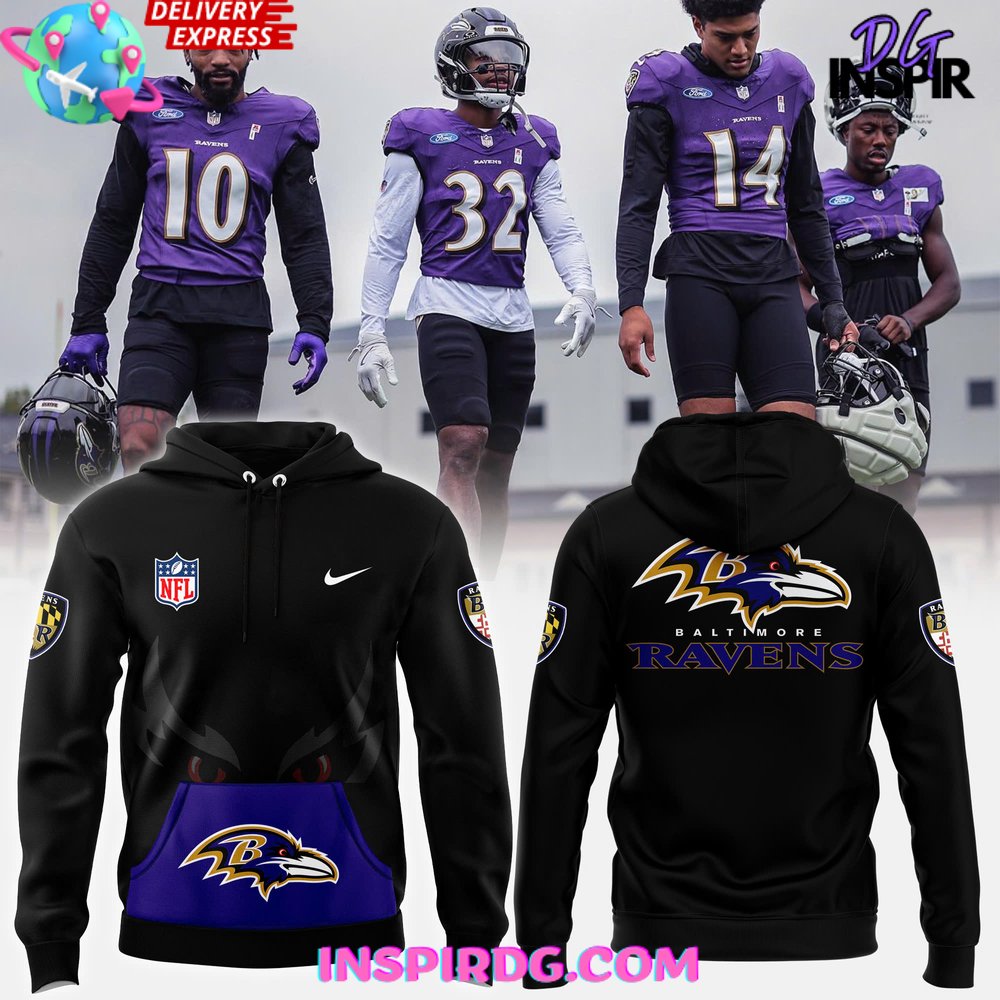 New 2025 Baltimore Ravens Darkness Falls 2024 Custom Hoodie