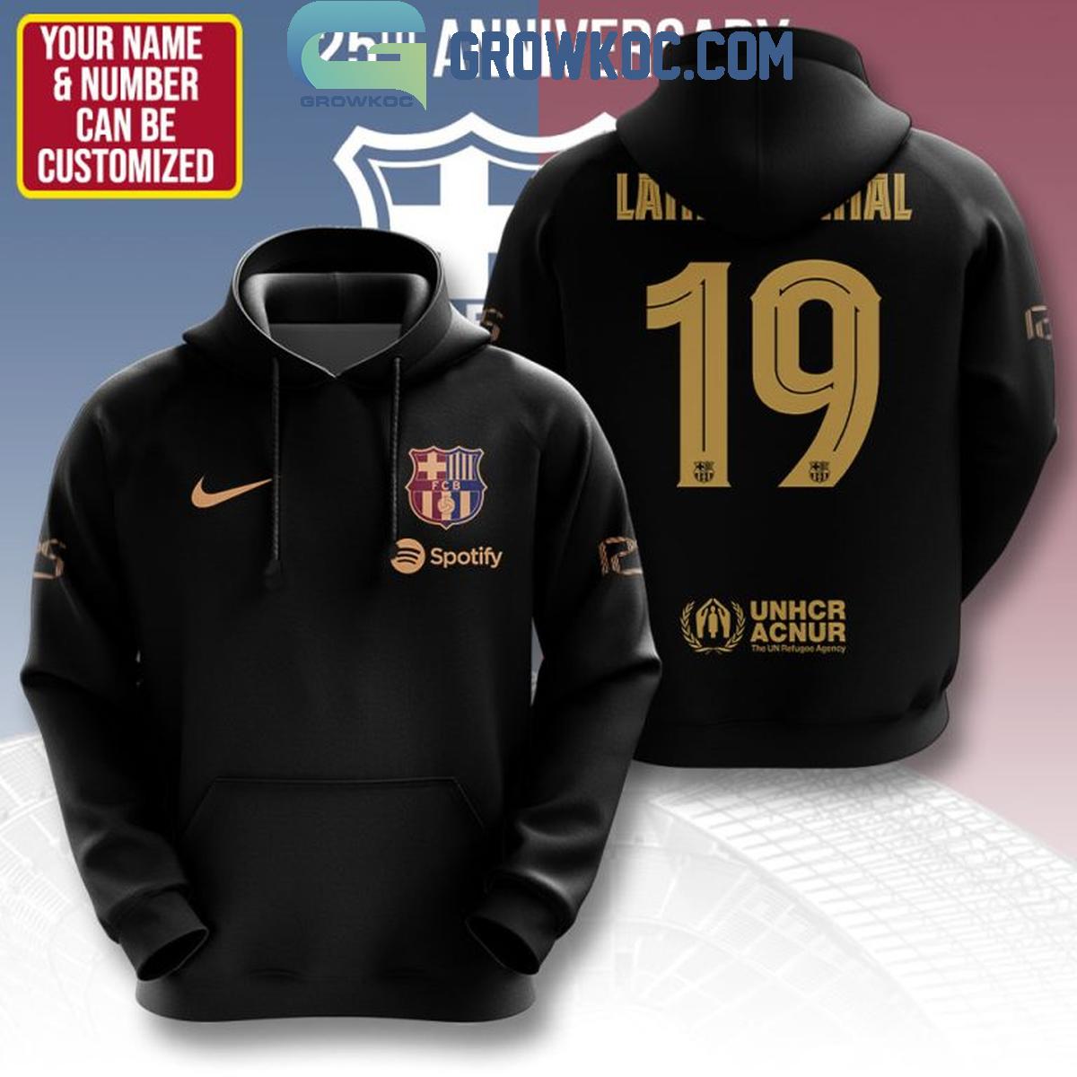 New 2025 Barcelona FC Lamine Yamal Spotify Personalized Custom Hoodie T-Shirt