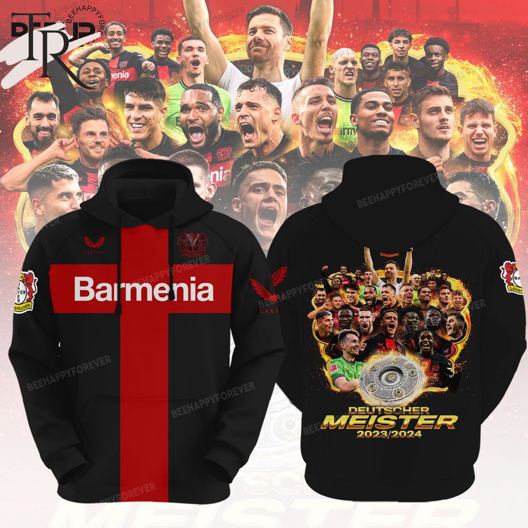 New 2025 Bayer 04 Leverkusen Barmenia Deutscher Meister 2023-2024 Custom Hoodie