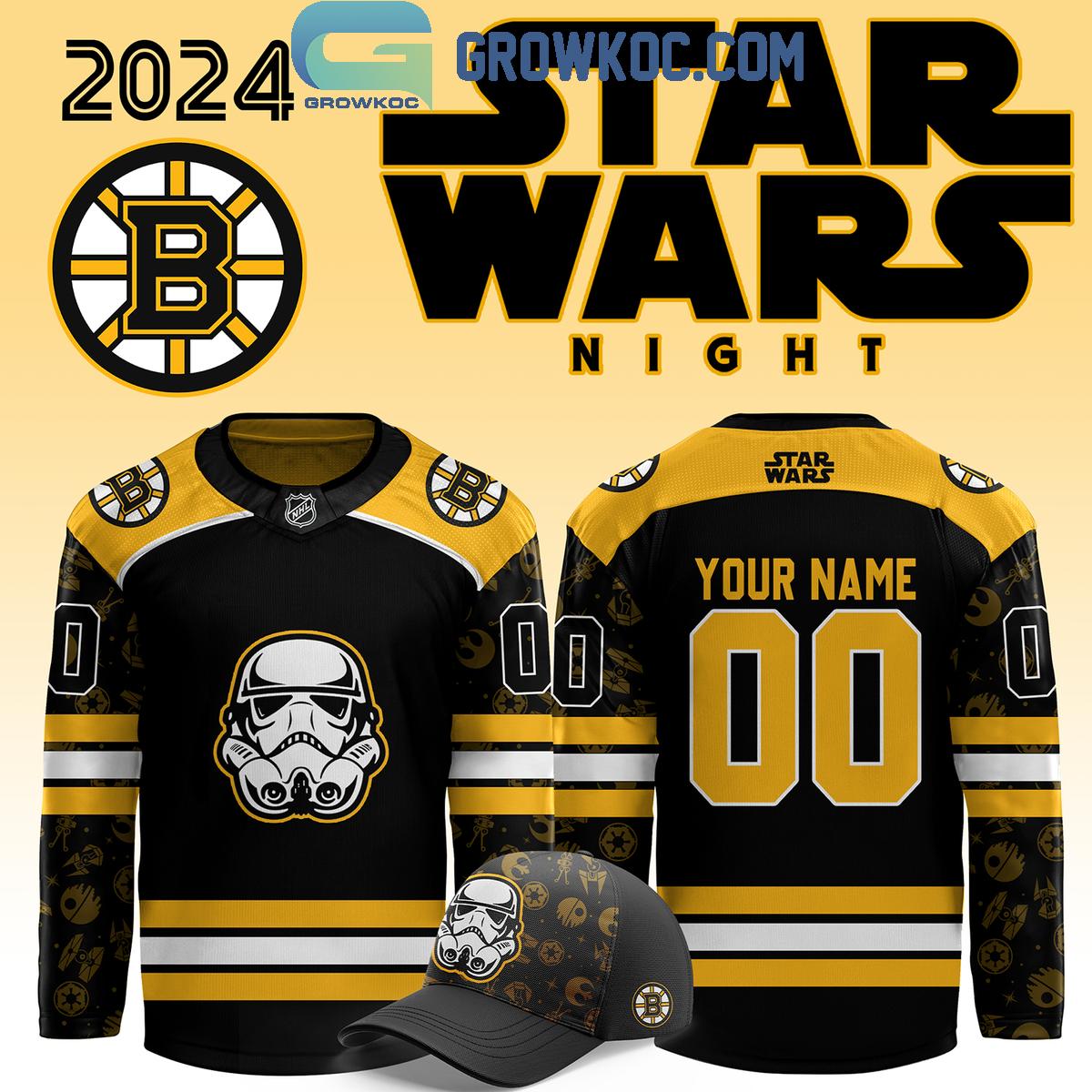 New 2025 Boston Bruins The Night Of Star Wars Fan 2024 Personalized Custom Hockey Jersey Fan Gift - All Over Printed