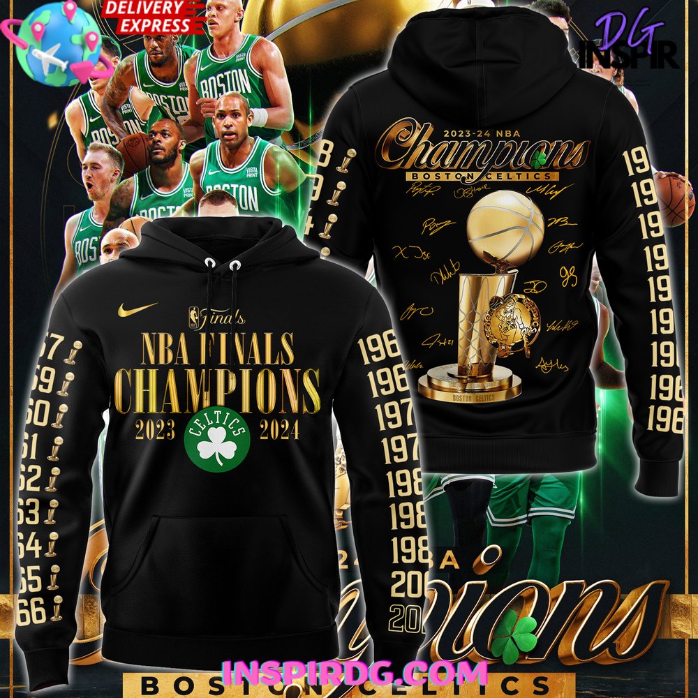 New 2025 Boston Celtics 18-Time NBA Finals Champions Custom Hoodie Set