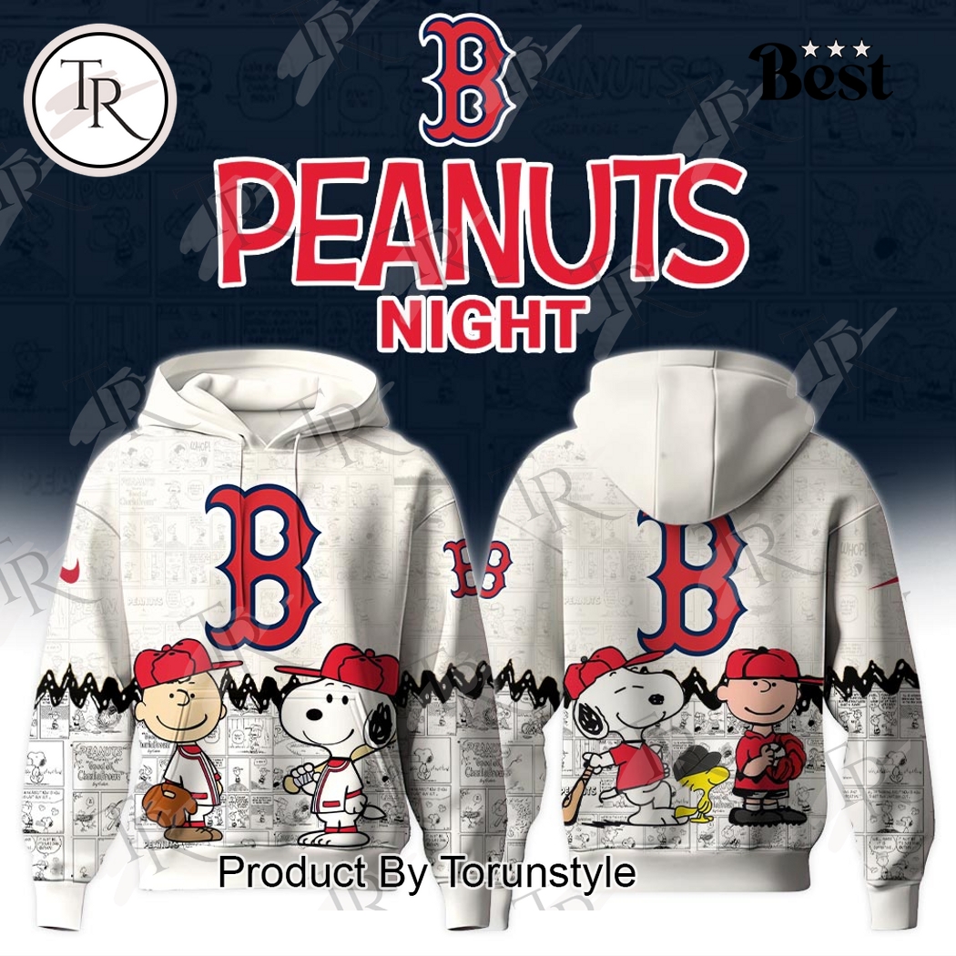 New 2025 Boston Red Sox Peanuts Night 75th Anniversary Custom Hoodie