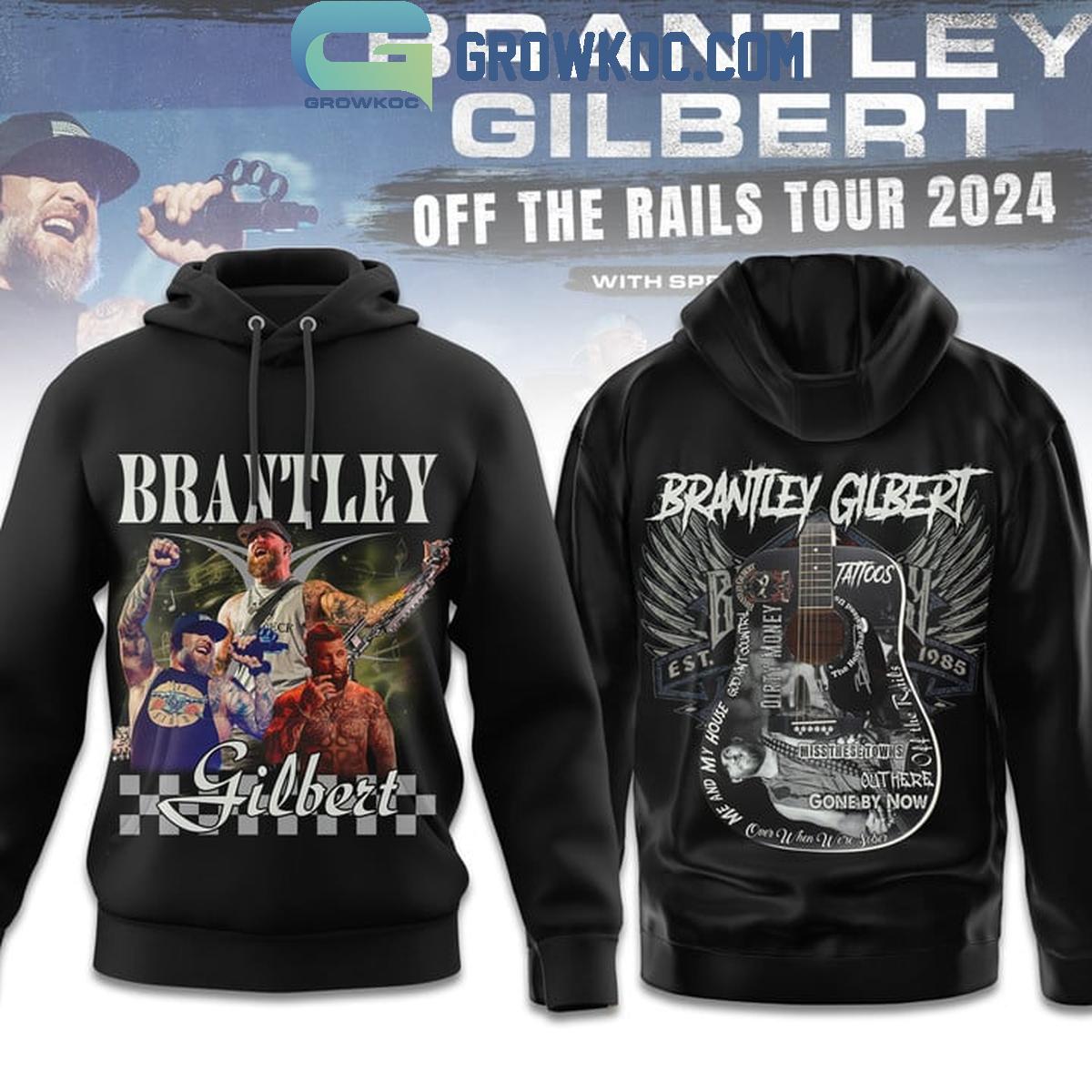 New 2025 Brantley Gilbert Off The Rails Tour 2024 Custom Hoodie T-Shirt