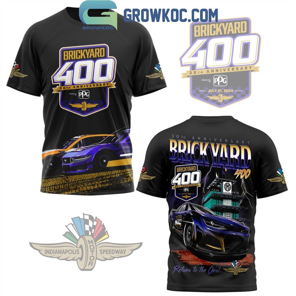 New 2025 Brickyard 400 20th Anniversary Return To The Oval Custom Hoodie T-Shirt