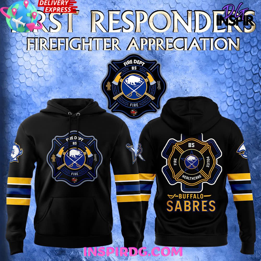 New 2025 Buffalo Sabres Firefighter Appreciation Night Custom Hoodie