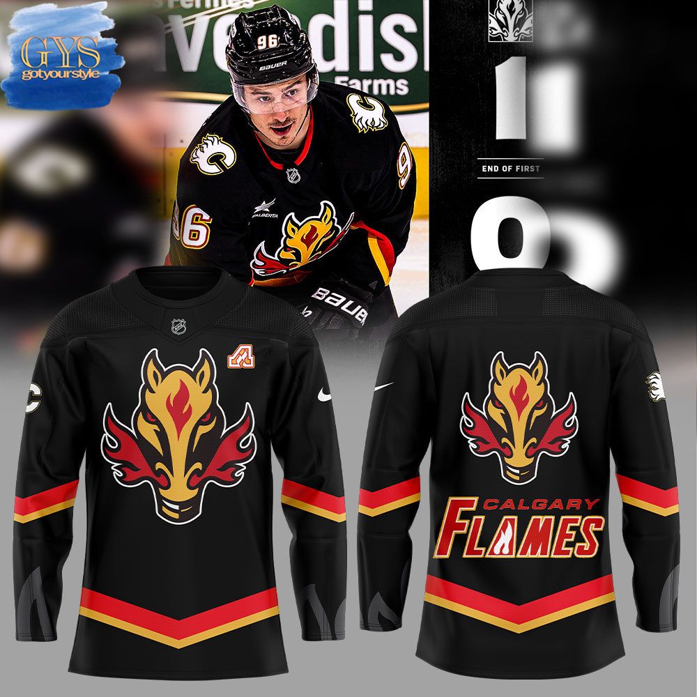 New 2025 Calgary Flames Reverse Retro Custom Hockey Jersey Fan Gift - All Over Printed