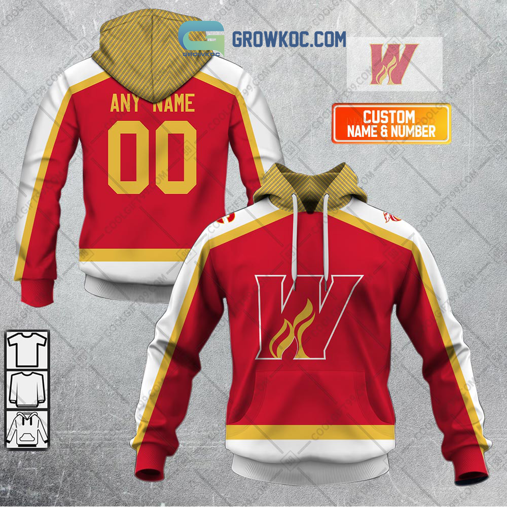 New 2025 Calgary Wranglers AHL Color Home Jersey Personalized Custom Hoodie T Shirt