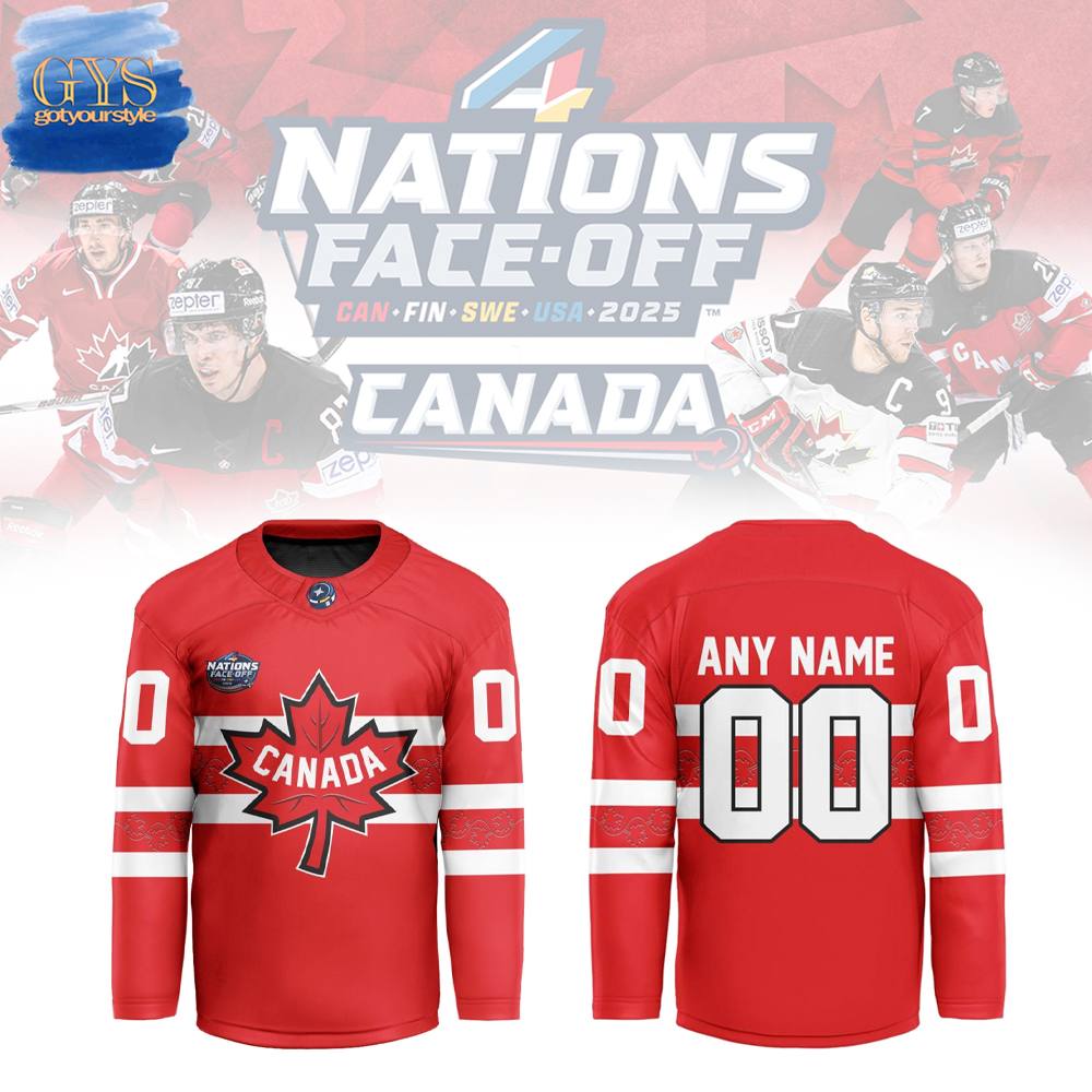 New 2025 Canada National Team 4 Nations Face-Off 2025 Custom Hockey Jersey Fan Gift - All Over Printed