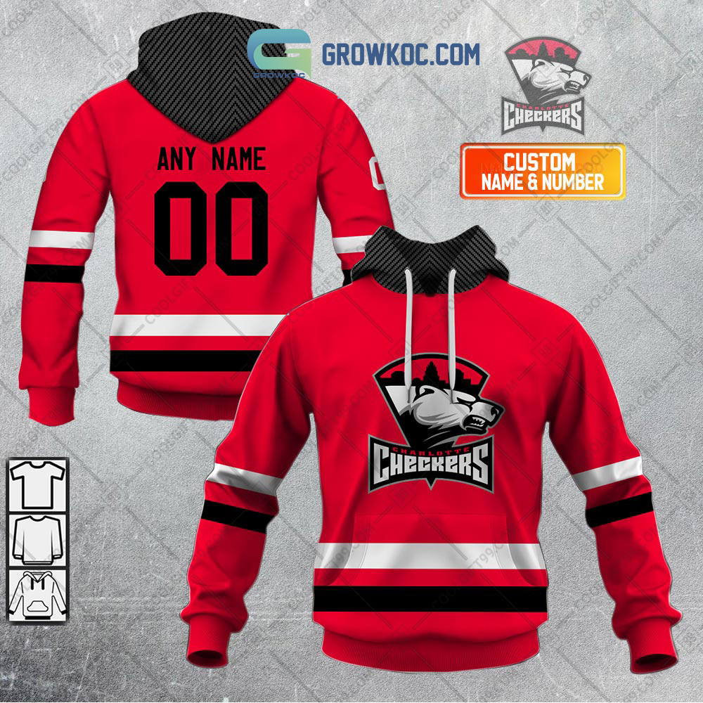 New 2025 Charlotte Checkers AHL Color Home Jersey Personalized Custom Hoodie T Shirt