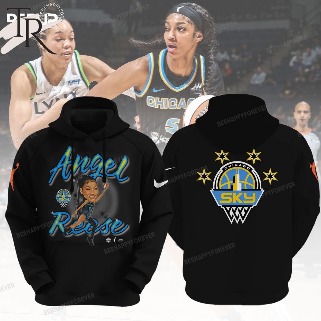 New 2025 Chicago Sky Angel Reese Custom Hoodie - Black