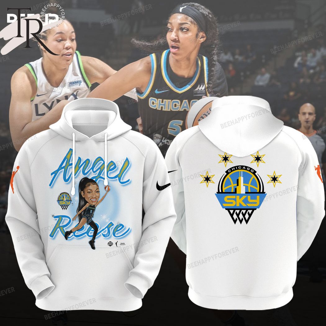 New 2025 Chicago Sky Angel Reese Custom Hoodie - White