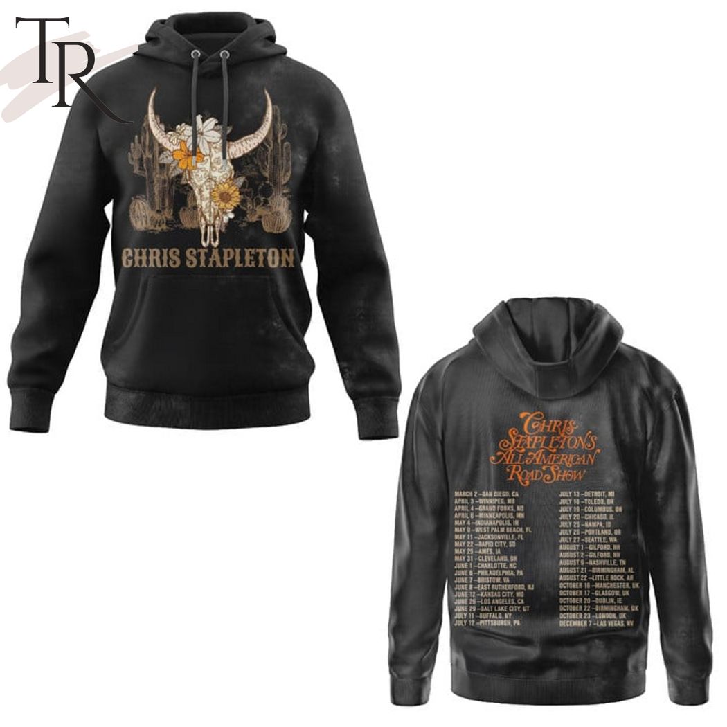 New 2025 Chris Stapletons All-American Road Show Tour Custom Hoodie