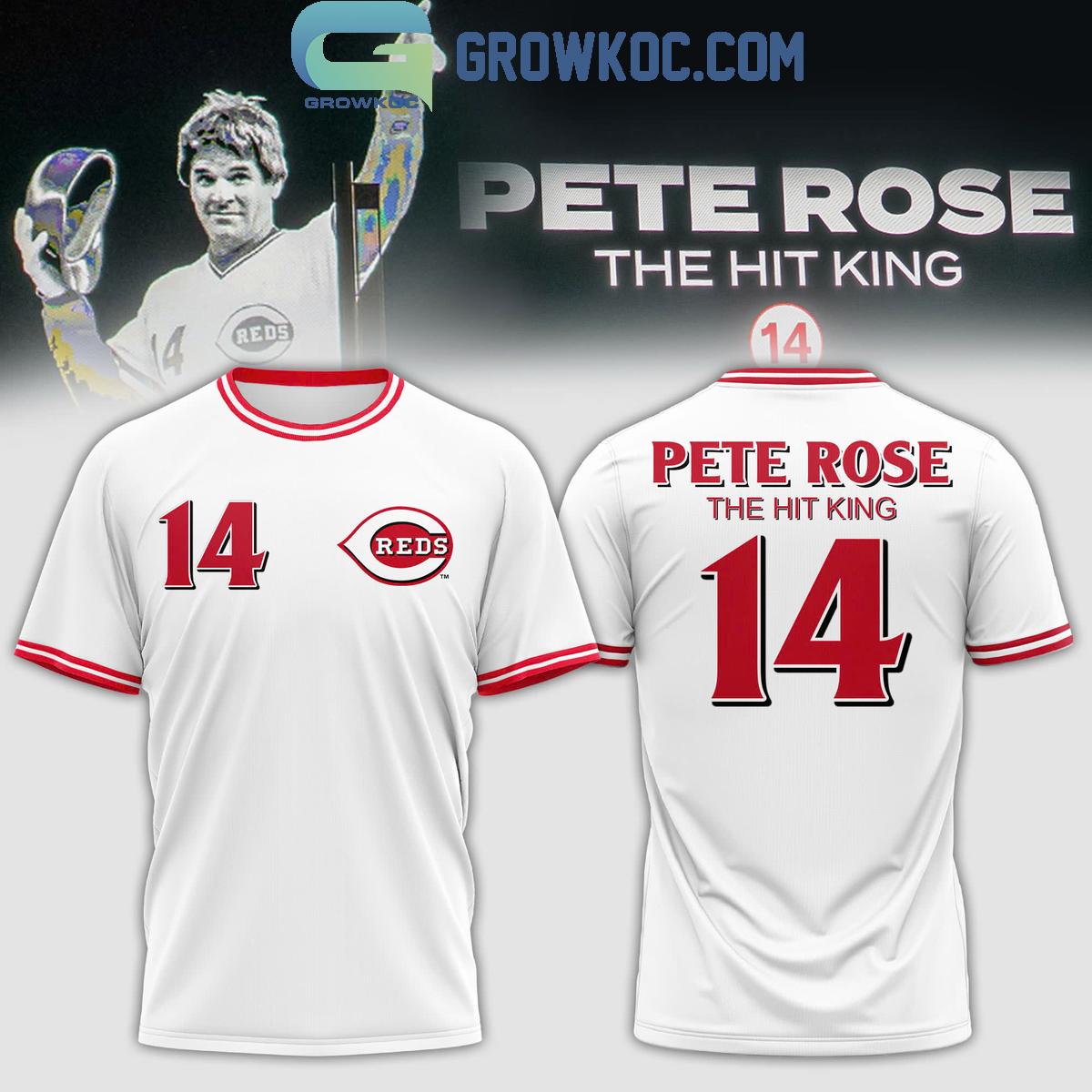 New 2025 Cincinnati Reds Pete Rose The Hit King Custom Hoodie T-Shirt